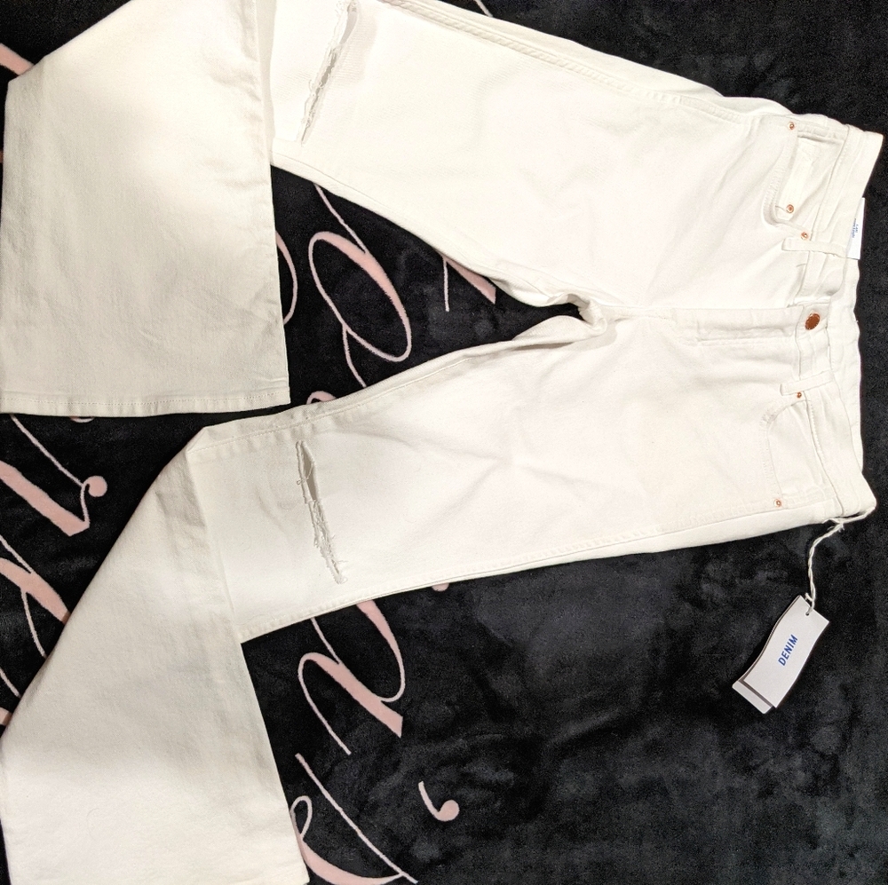 NWT H&M white flared jeans